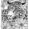 Animals In Wildflowers Coloring Book