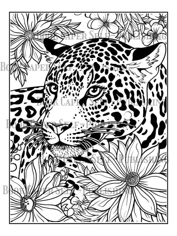 Animals In Wildflowers Coloring Book