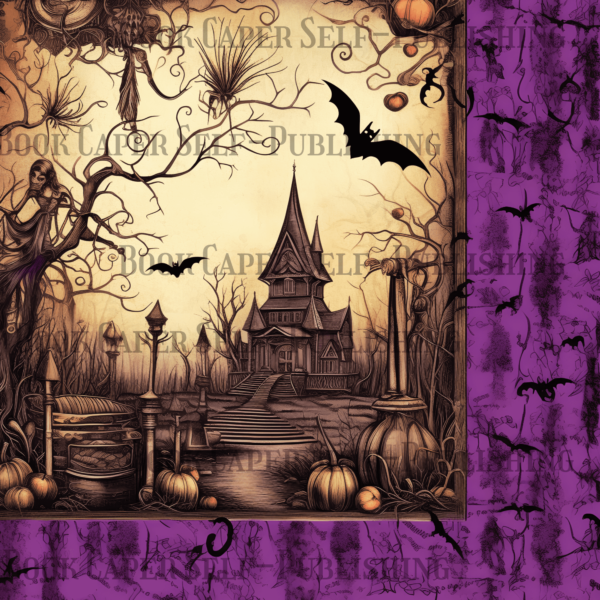 Halloween Hues: Vibrant and Playful Scrapbooking Paper for All Hallows' Eve