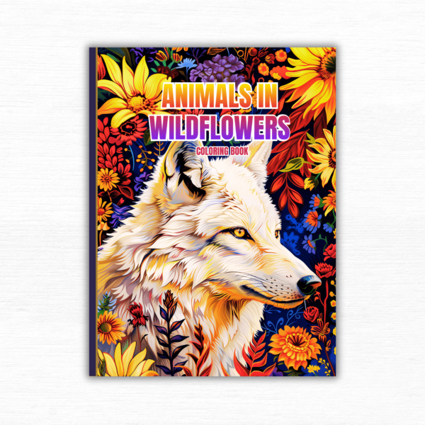 Animals In Wildflowers Coloring Book