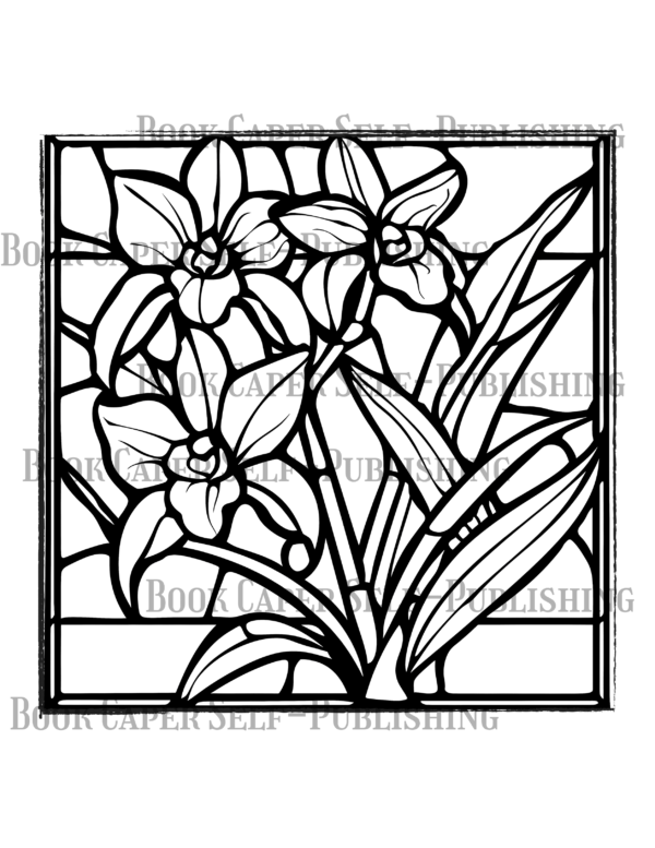 50 Stained Glass Flowers: Simple Coloring Book For Adults and Kids, Featuring Easy to Color Florals of All Kinds for Relaxation