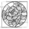 50 Stained Glass Flowers: Simple Coloring Book For Adults and Kids, Featuring Easy to Color Florals of All Kinds for Relaxation