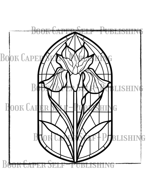 50 Stained Glass Flowers: Simple Coloring Book For Adults and Kids, Featuring Easy to Color Florals of All Kinds for Relaxation