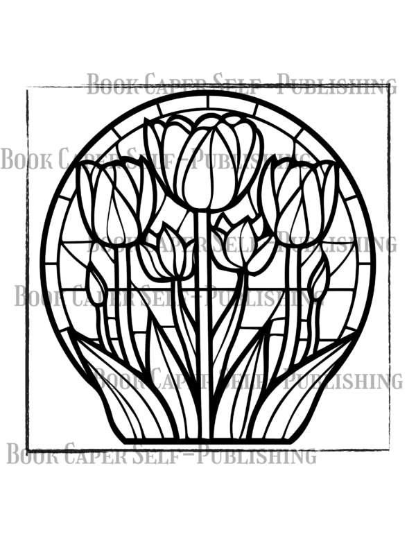 50 Stained Glass Flowers: Simple Coloring Book For Adults and Kids, Featuring Easy to Color Florals of All Kinds for Relaxation