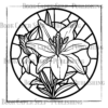 50 Stained Glass Flowers: Simple Coloring Book For Adults and Kids, Featuring Easy to Color Florals of All Kinds for Relaxation