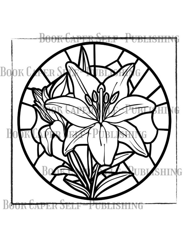 50 Stained Glass Flowers: Simple Coloring Book For Adults and Kids, Featuring Easy to Color Florals of All Kinds for Relaxation