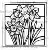 50 Stained Glass Flowers: Simple Coloring Book For Adults and Kids, Featuring Easy to Color Florals of All Kinds for Relaxation